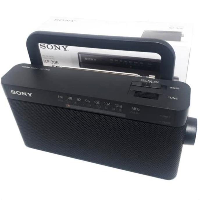 Radio Portable Sony ICF 306 Radio FM AM Hitam