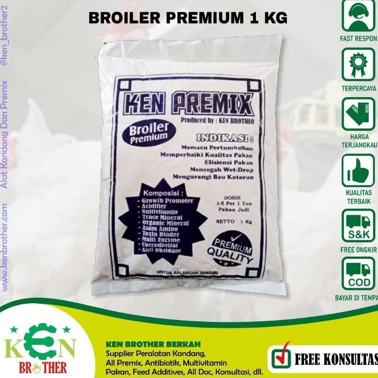 Terbaru KEN PREMIX Broiler Premium campuran pakan ayam pedaging broiler