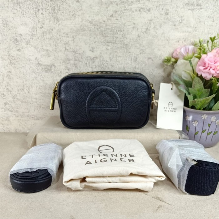 ✅New Ea Etienne Aigner Adeline Mini Camera Bag Blacl Limited