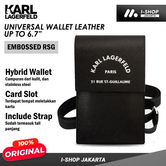 ✅New Wallet Hp 6.7 Universal Karl Lagerfeld Pocket Tas Selempang Pria Women Terbatas