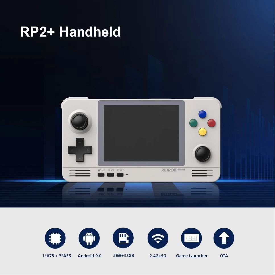 [LIMITED QUALITY] Retroid Pocket 2 Plus Pocket 2+ Handheld Retro Gaming System Video Game Console