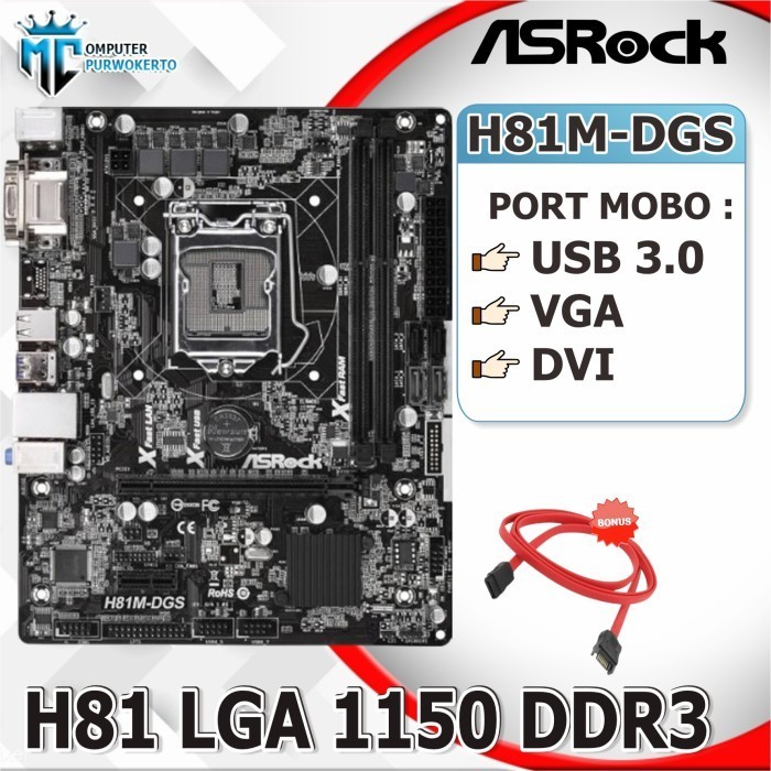 Mobo Intel LGA 1150 H81 Asrock