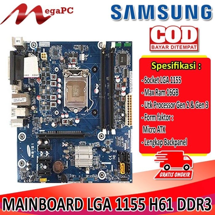 Mobo Lga 1155 H61 Ddr3 Samsung