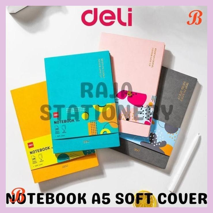 

| KG | DELI NOTEBOOK DIARY A5 SOFT COVER BUKU JURNAL DELI A5 WARNA EN135L