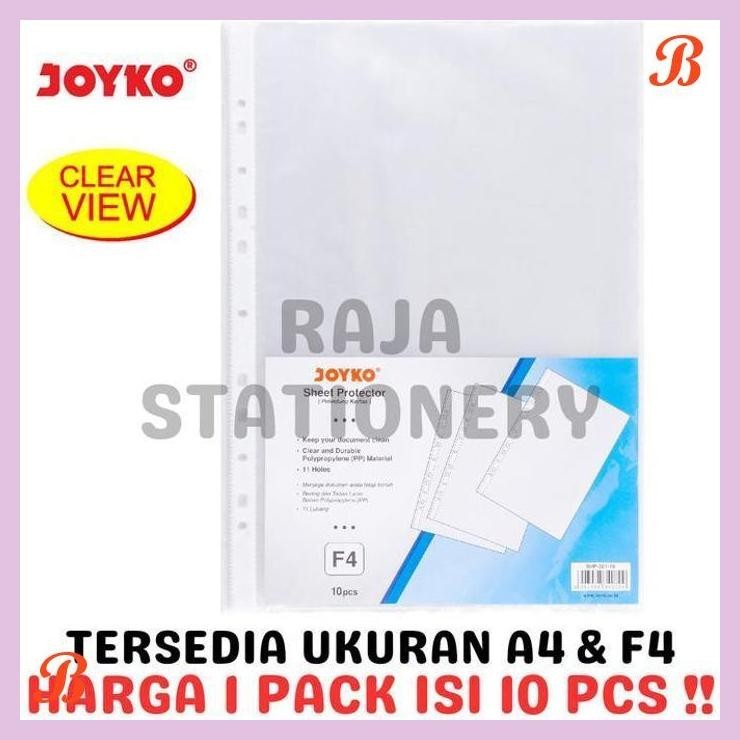 

| KG | JOYKO SHEET PROTECTOR A4 F4 PLASTIK PP POCKET A4 F4 JOYKO FOLIO