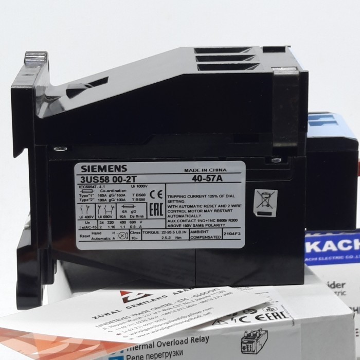 [New Ori] 3Us5800-2T 40~57A Overload  Socket Siemens Berkualitas
