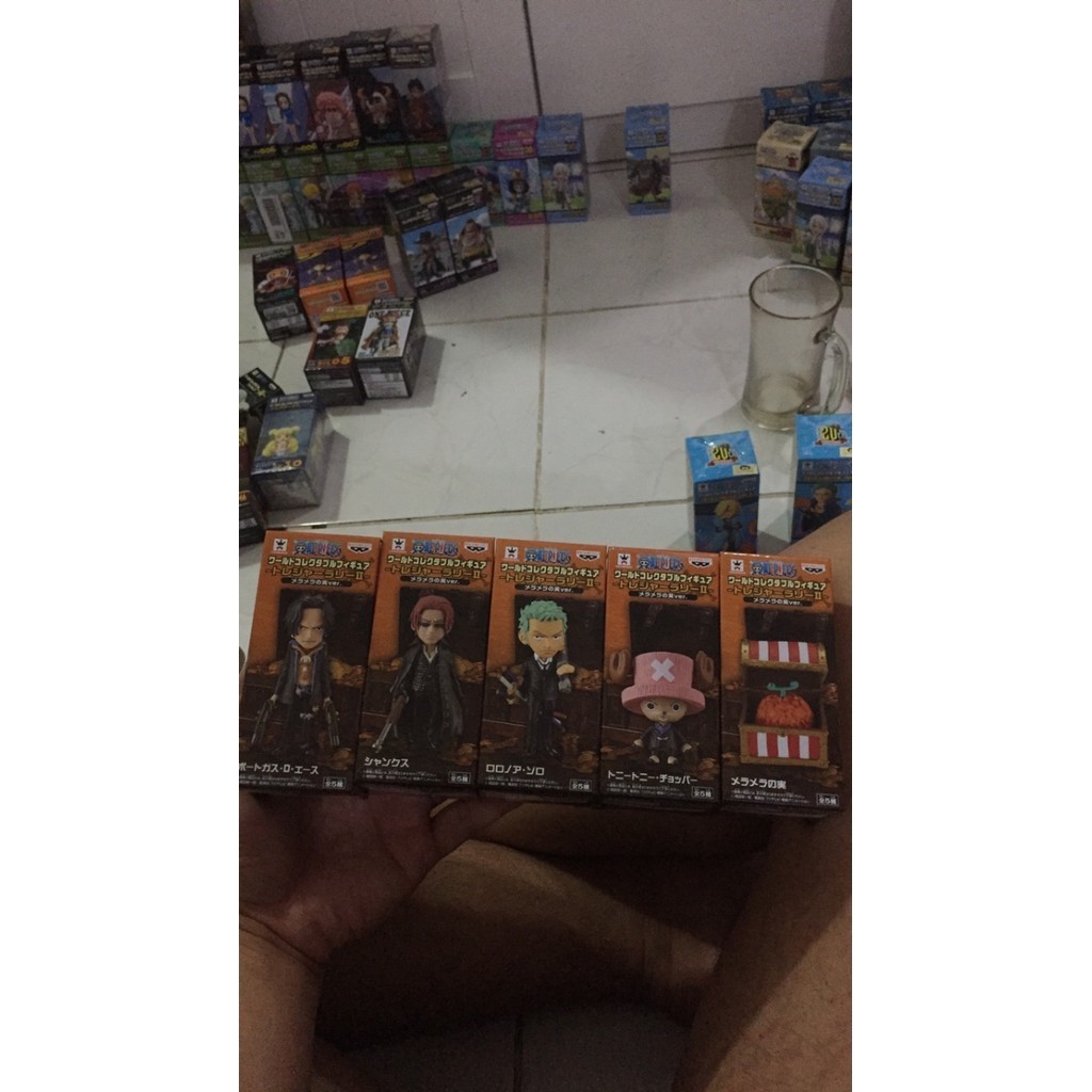 [Ori] Wcf Set Treasure Rally Shank Ace Zoro Chopper Mera One Piece Original Limited