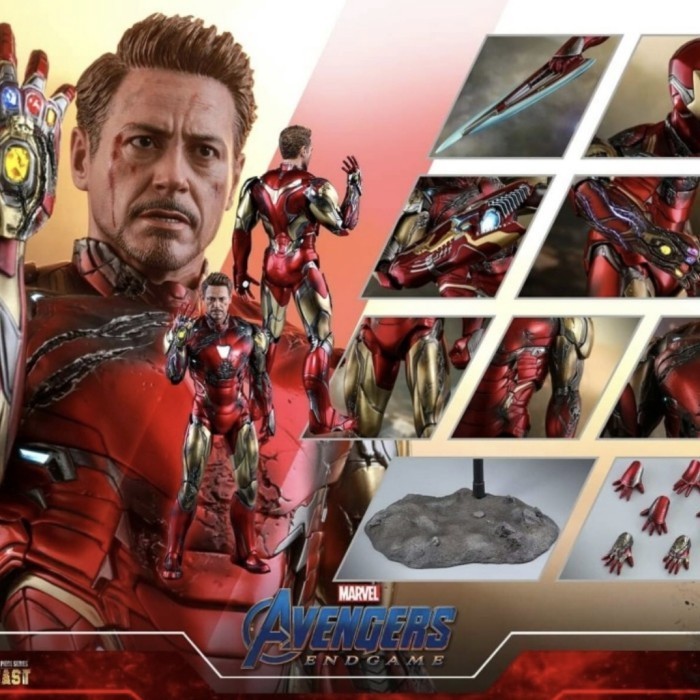 [Ori] Hot Toys Iron Man Mark 85 Battle Damage Endgame Diskon