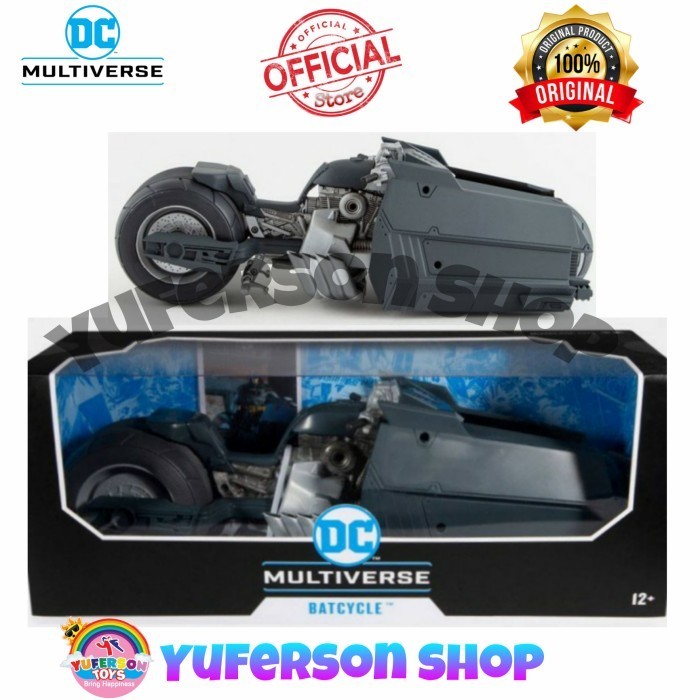 [Original] Dc Multiverse Mcfarlane White Knight Batcycle Vehicle Diskon