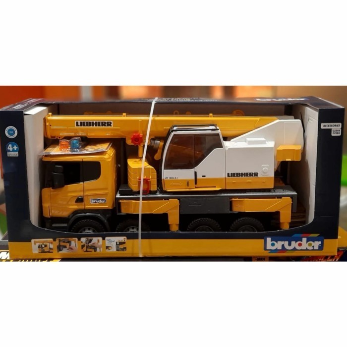 [Original] Sale Mainan: Bruder Truck Liebherr Scania Crane Truck Berkualitas