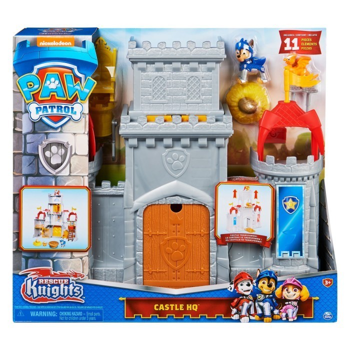 [Original] Mainan Paw Patrol Rescue Knights Castle Hq Playset With Chase And Mini Diskon