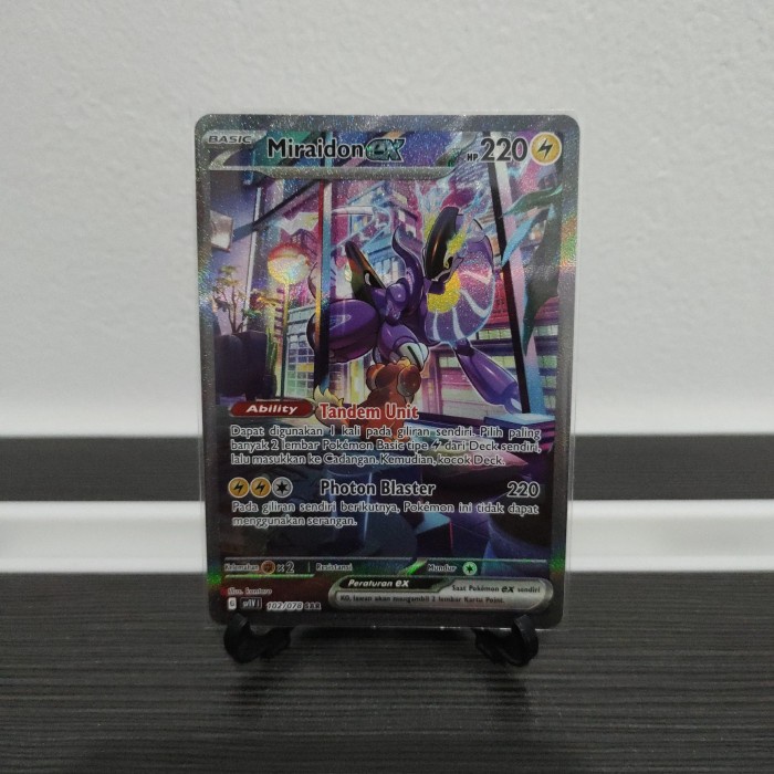✅Baru Pokemon Tcg Indonesia Miraidon Ex Sv1V 102/078 Sar Terbatas