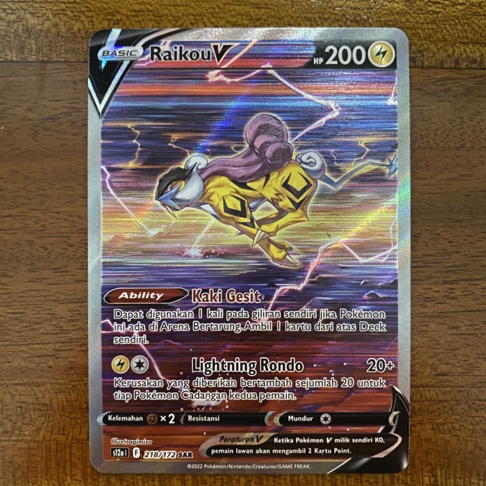 ✅Baru Raikou Sar Secret Art Rare Alternate Aa V Pokemon Tcg S12A Murah Terbatas