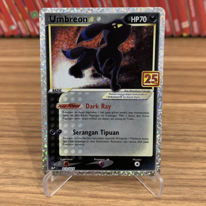 ✅Baru Pokemon Tcg Indonesia Umbreon 25Th S8A-P 012 Terbatas