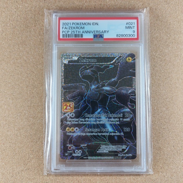 ✅Baru Zekrom 25Th Anniversary Psa 9 021/025 Pokemon Indonesia Tcg Terbatas