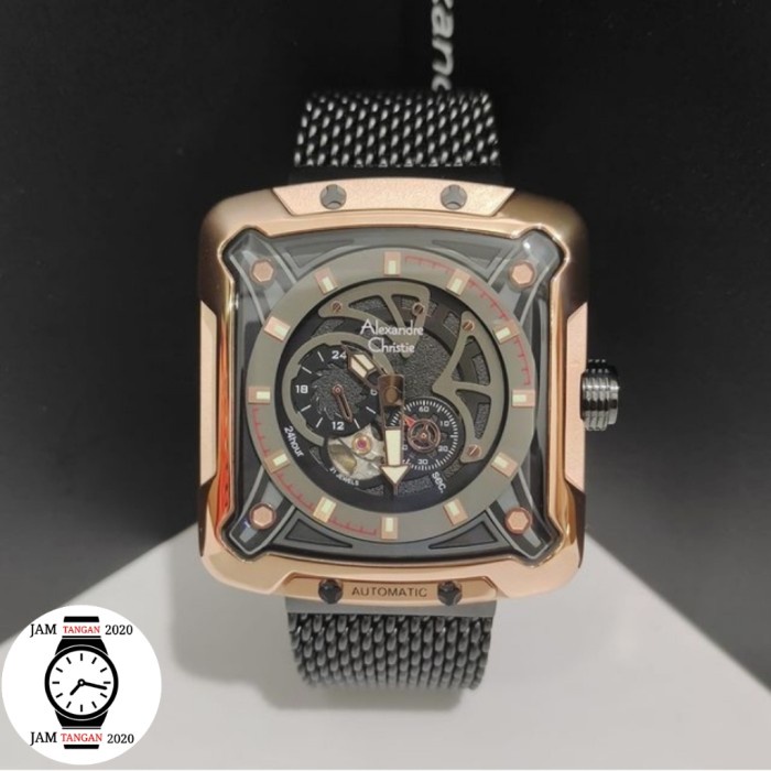 ✅New Alexandre Christie Original Pria Ac3030 / Ac 3030 Black Rosegold Terbaru