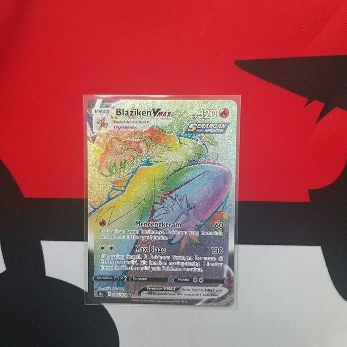 ✅Baru Kartu Pokemon Tcg Indonesia Blaziken Vmax Hr Dua Pilar Bertarung Mint Berkualitas