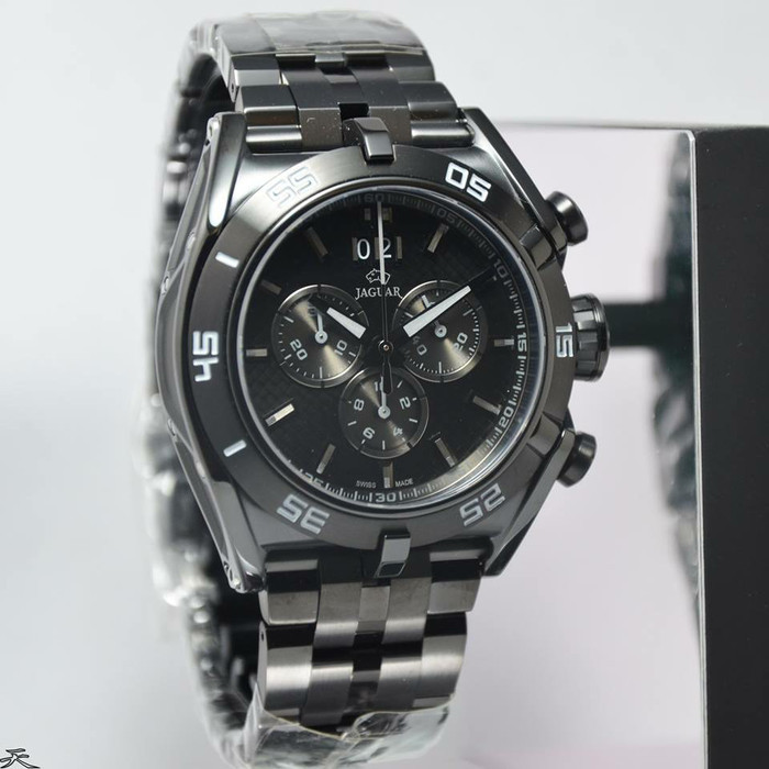 ✅New Jam Tangan Pria Jaguar J656 Black Rantai Original Swiss Made Terbatas