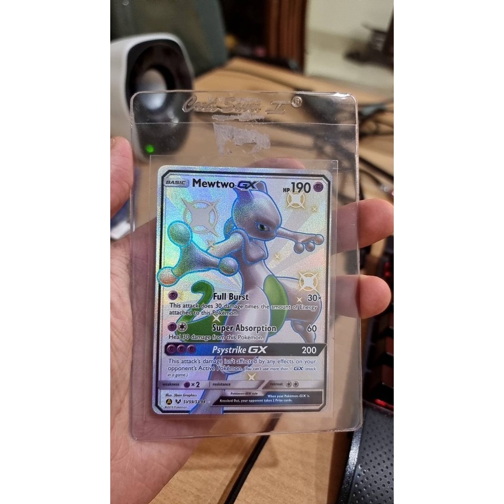 ✅Baru Mewtwo Gx - Sv59/Sv94 - Shiny Ultra Rare Hidden Fates Singles Terbatas