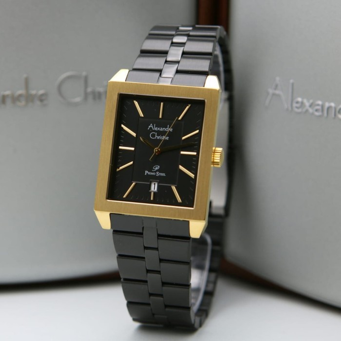 ✅New Ori Jam Tangan Pria Alexander Cristie Ac1020 Gold Black Original Terbaru