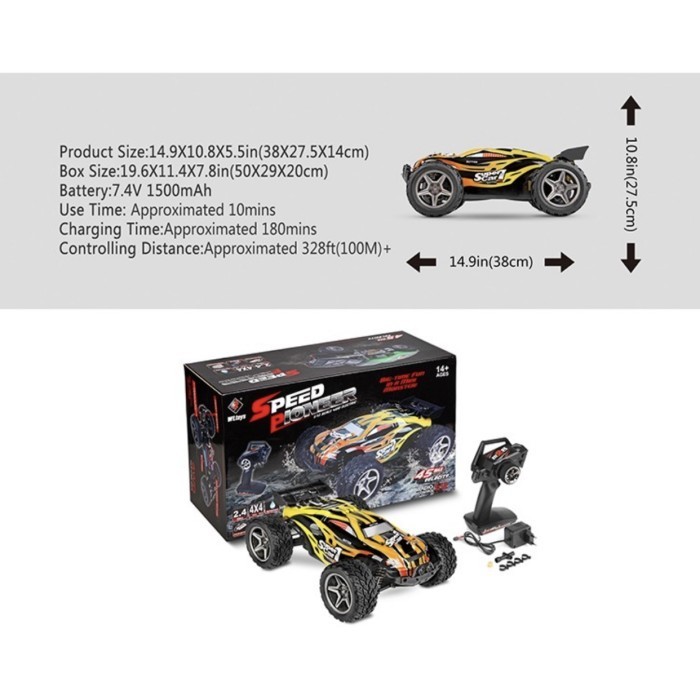 ✅Baru Wltoys 12404 Rc Cars 1/12 4Wd Remote Control Drift Off Limited