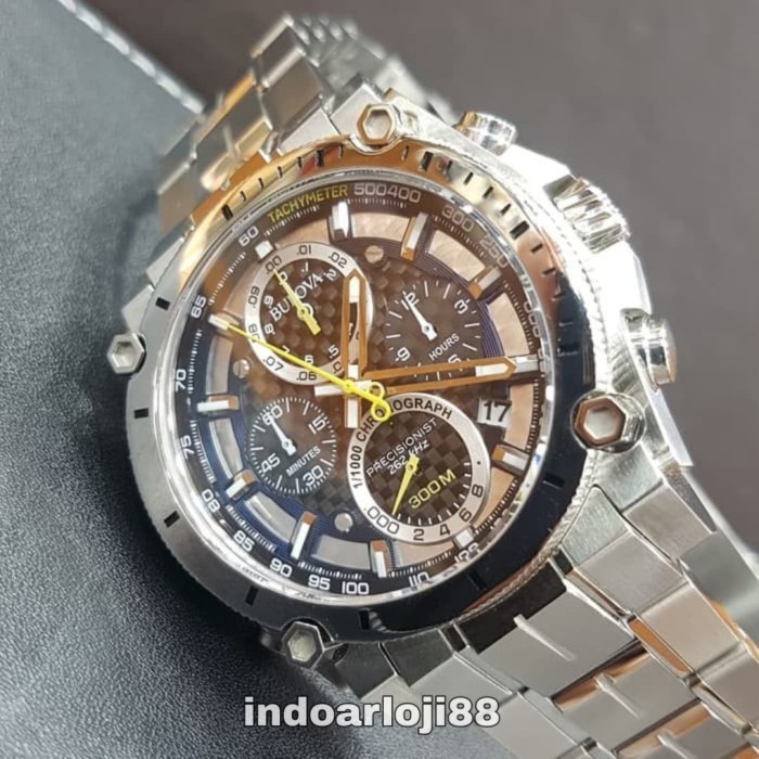 ✅New Bulova C877891 Precisionist Quartz Chronograph Stainless Steel Diskon
