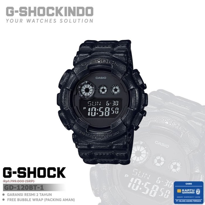 ✅Ori Casio G-Shock Gd-120Bt-1 / Gd-120Bt-1Dr Original Terbaru