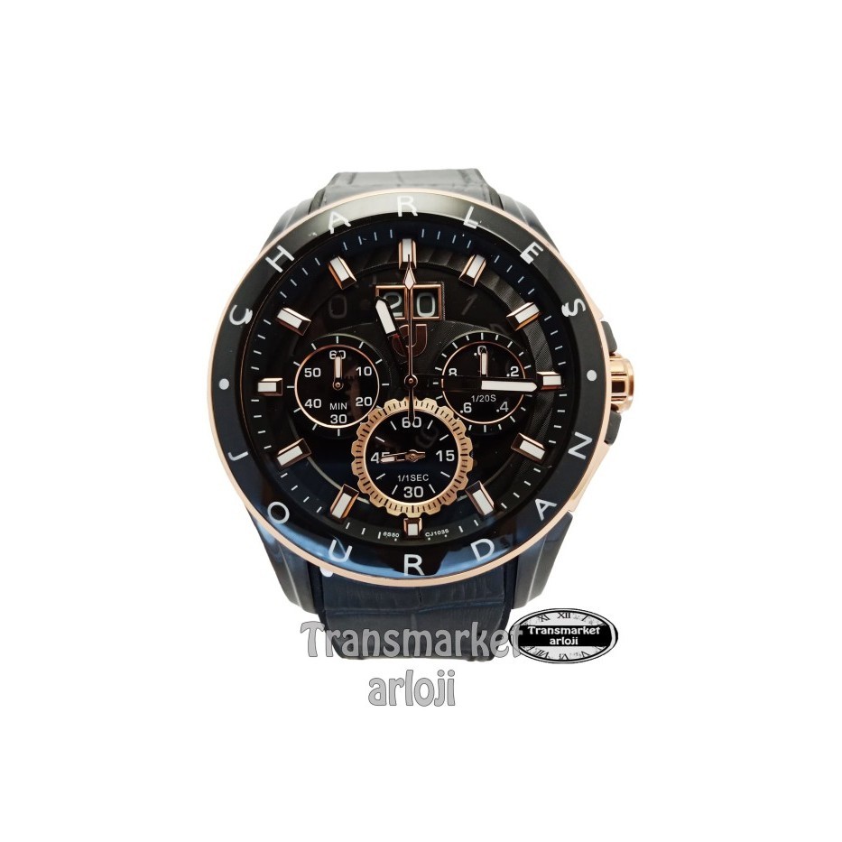 ✅New Jam Tangan Pria Charles Jourdan Cj1035-1732C Hitam Original Terbaru