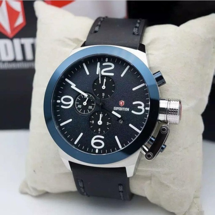 ✅New Ori Jam Tangan Expedition Original Pria E6339 / E 6339 Silver Blue Terbaru