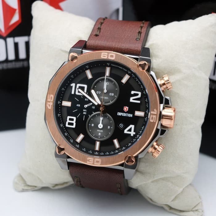 ✅Original Jam Tangan Pria Expedition E6766 Rosegold Grey Original Diskon