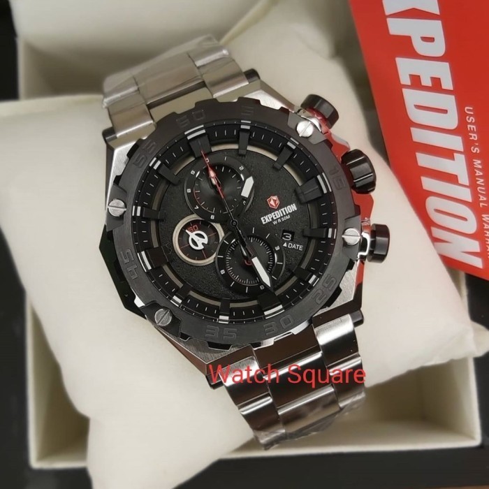 ✅Original Expedition Original E6797 Black Silver Jam Pria Original Terbaru