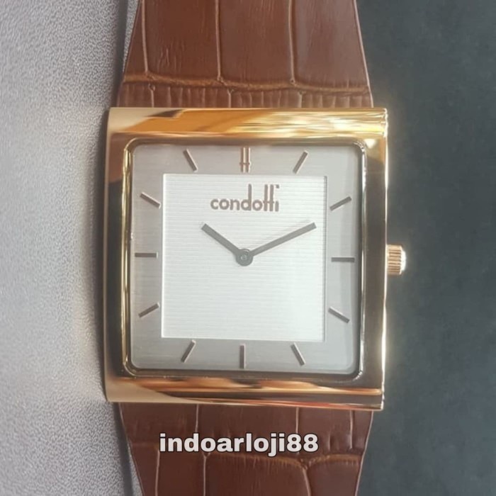 ✅Original Condotti Piazza Fratello Cn2109-Rg02-L05 Brown Leather Men'S Watch Terbaru