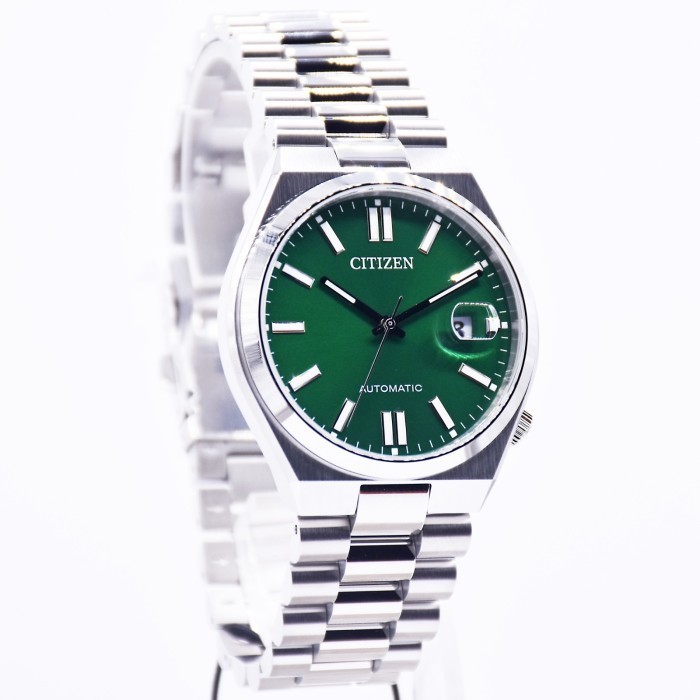 ✅Original Jam Tangan Pria Citizen Nj0150-81X Automatic Green Dial Silver Steel Terbaru