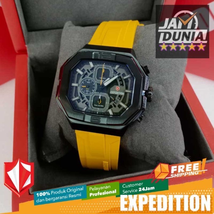 ✅Original Jam Expedition 6813 Kuning K5 Exf6813Kuning Jam Pria Original Ng Diskon