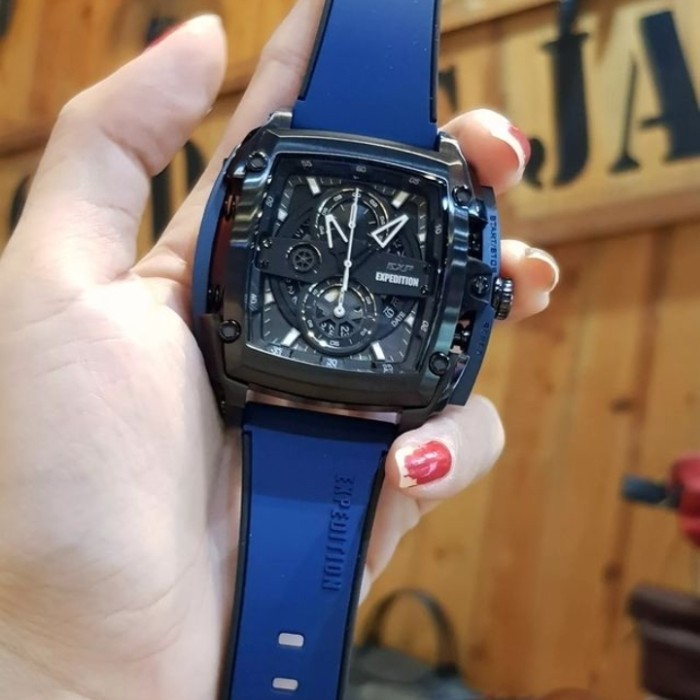 ✅Sale Jam Tangan Pria Original Expedition Original E 3008 Blue E3008 Diskon
