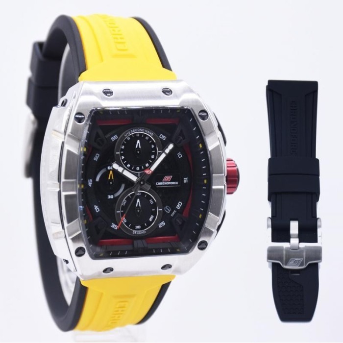 ✅Original Jam Tangan Chronoforce 5336 Yellow Silver Red Original Garansi 1 Tahun Berkualitas
