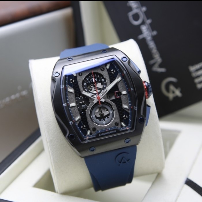 ✅Original Alexandre Christie Ac 6608 Black Blue Ac6608 Pria OriginalRubber Berkualitas