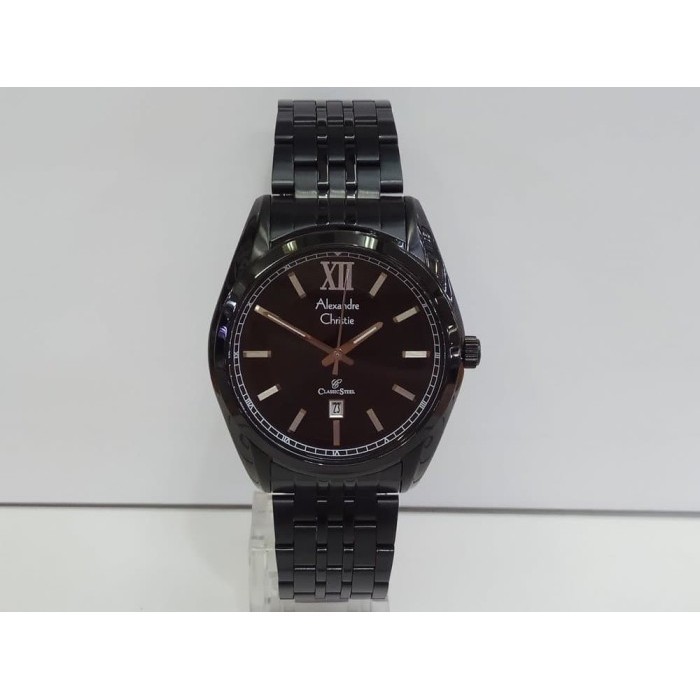 ✅Original Jam Tangan Pria Alexander Christie Ac8501Md Black Stainless Steel Diskon