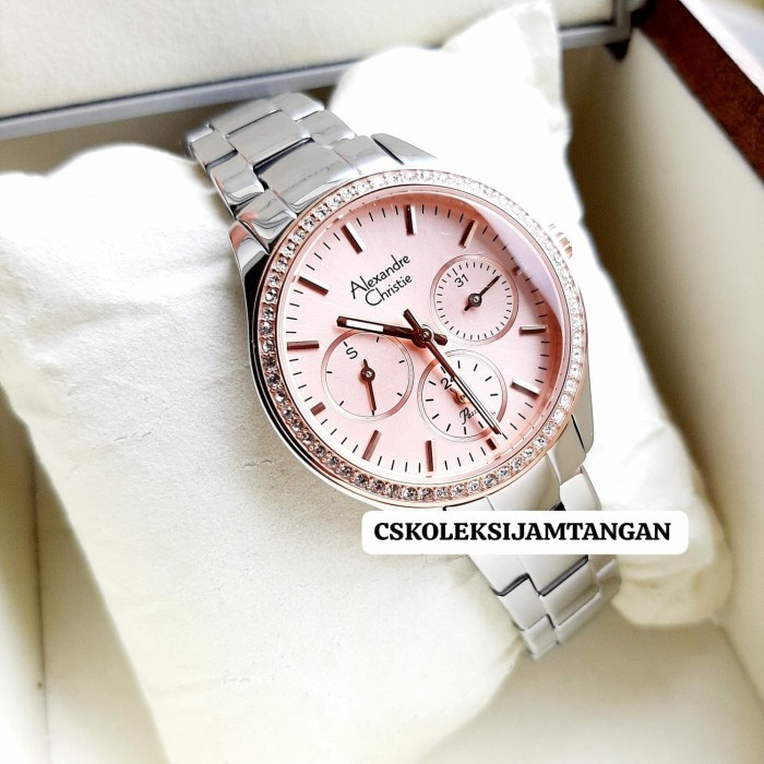 ✅Termurah Alexandre Christie Ac 2A66 Ac2A66 Silver Rosegold Wanita Pink Original Limited