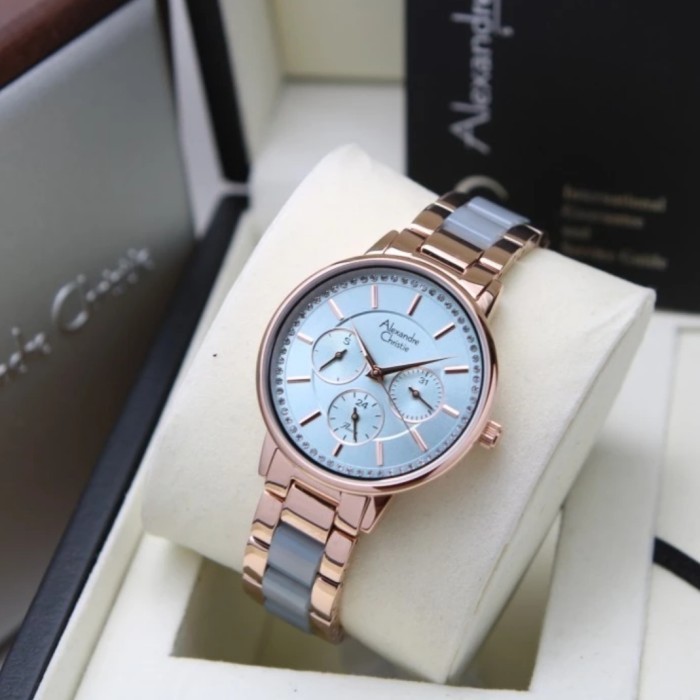 ✅Termurah Alexandre Christie Ac 2A31 Rosegold Blue Ac2A31 Wanita Original Limited