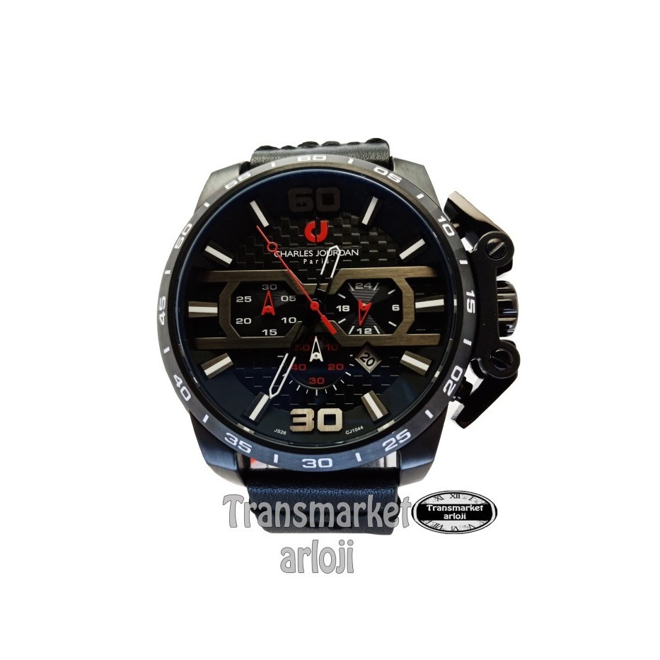 ✅Ready Jam Tangan Pria Charles Jourdan Cj1044-1735C Hitam Original Terbatas