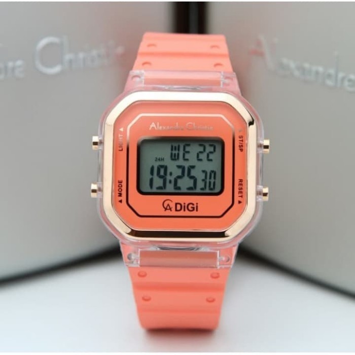 ✅Sale Jam Tangan Wanita Alexandre Christie Ac 9331 Led Original - Orange Terbatas