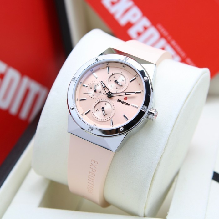 ✅Termurah Expedition E6818 Silver Peach Rubber Wanita. Original Diskon