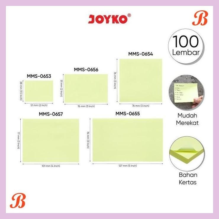 

| KG | JOYKO MEMO STICK STICKY NOTES KERTAS MEMO JOYKO TEMPEL CATATAN NOTE