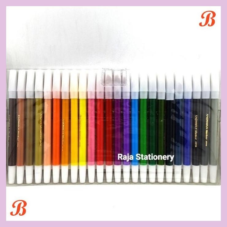 

| KG | SNOWMAN 24 COLORING MARKERS SPIDOL WARNA WARNI PW-24A