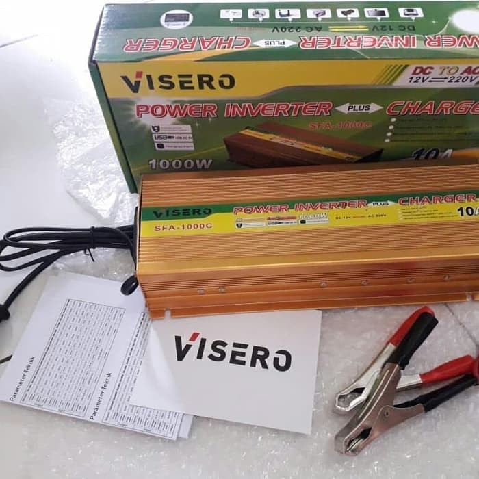 [New Ori] Visero Sfa-1000C Power Inverter 1000W Plus Charger 10A Diskon