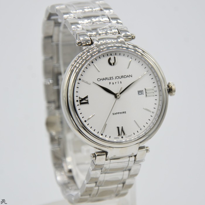 ✅Ori Charles Jourdan Cj1007-1313 - Jam Tangan Pria Original - Silver Diskon