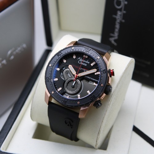 ✅Ori Alexandre Christie Pria Ac 6627 / Ac6627 Black Rosegold Garansi Resmi Diskon