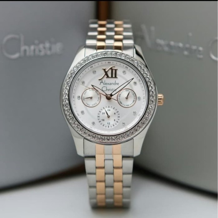 ✨Baru Jam Tangan Alexandre Christie Wanita Ac 2496 Original- Silver Rosegold Berkualitas