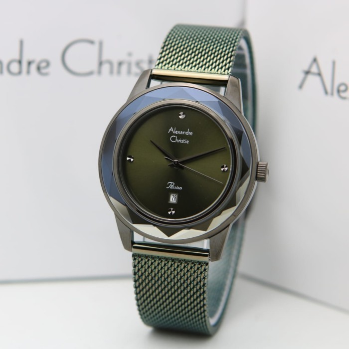 ✨Baru Alexandre Christie Wanita Ac2908 / Ac 2908 Black Green Original Diskon